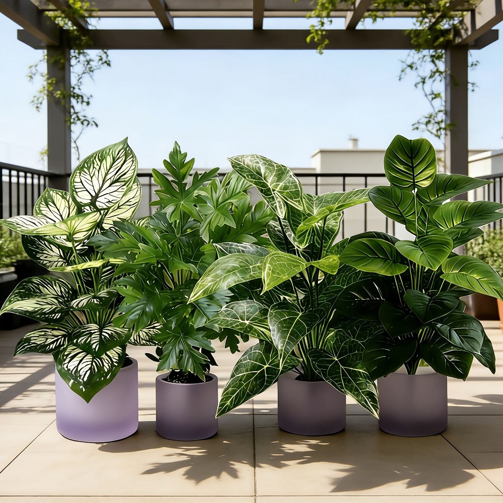 Fiddle Leaf Fig - 4 Buah Tanaman Buatan dengan 48
