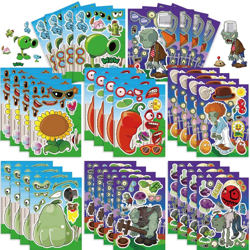 Stiker Puzzle Anime Kartun Luc - Plant Parent Vs ulasan dan harga