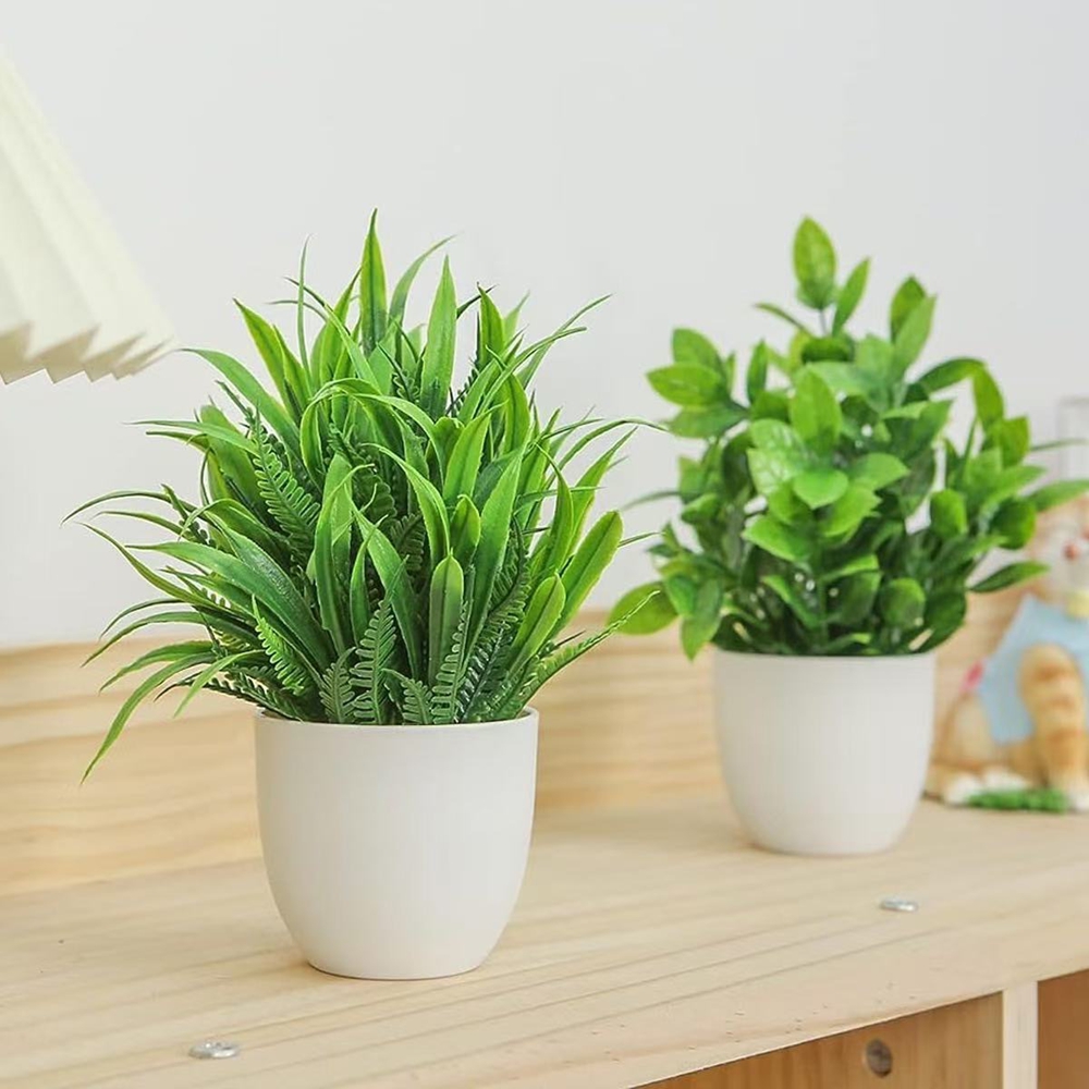 4 Buah/Set Tanaman Buatan Mini - Fiddle Leaf Fig ulasan dan harga